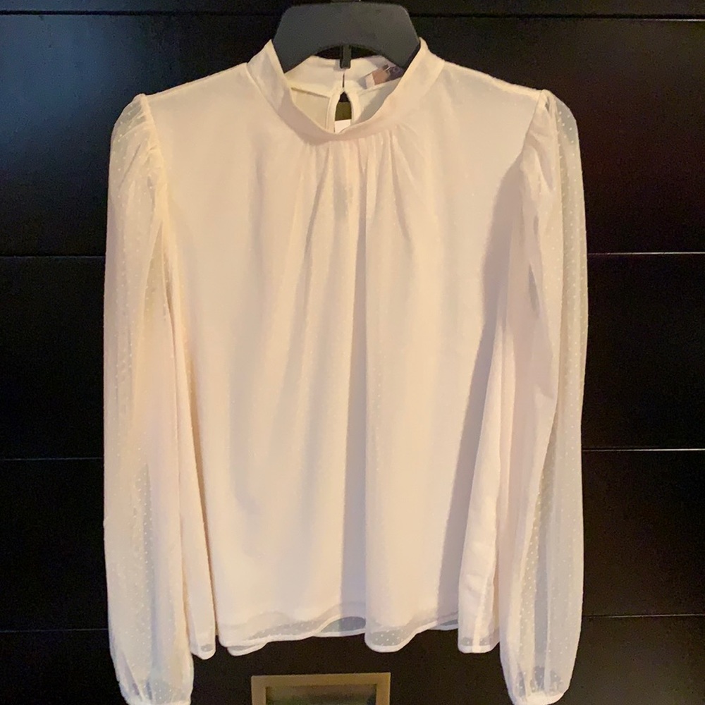 Loft Swiss Dot Blouse size Medium NWT